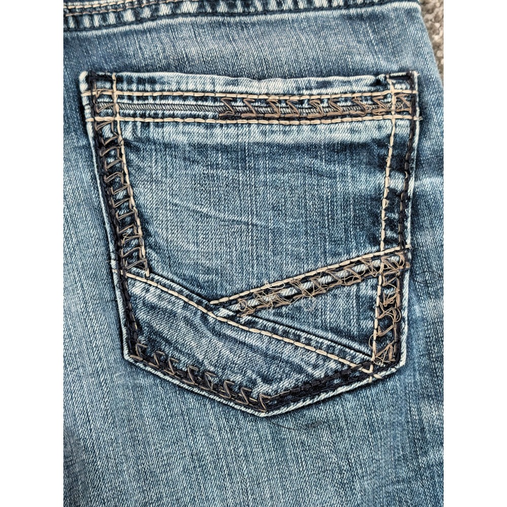 BKE Tyler Straight Leg Jeans Mens 34R Medium Wash Denim Stretch Blue - Picture 7 of 16